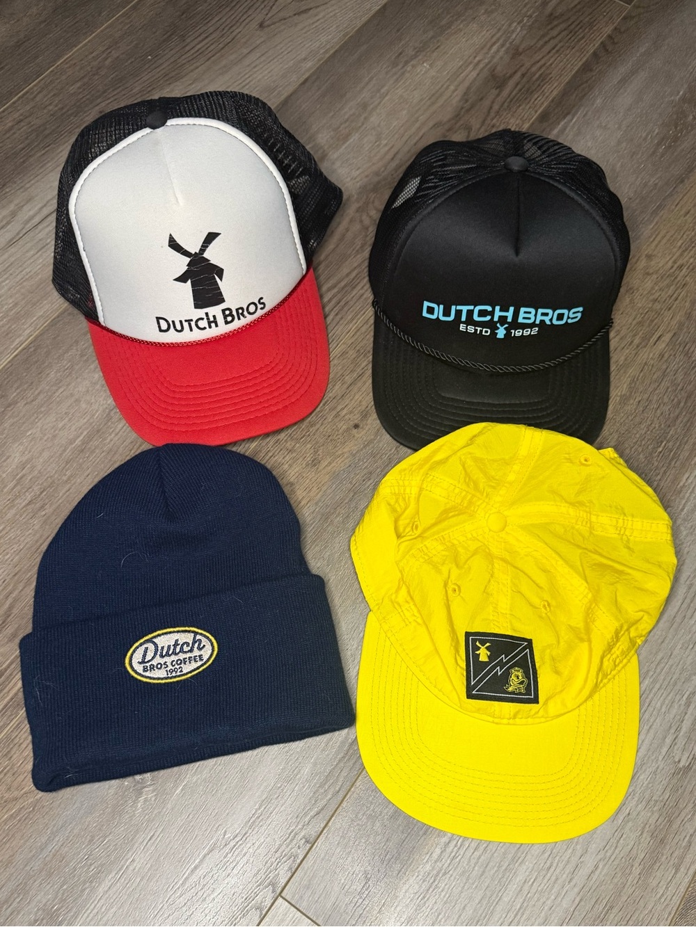 Lot of 4 Dutch Bros Hats